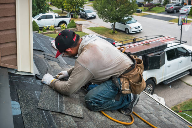 Professional Roofing technician working in Cropseyville, NY